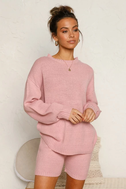 Josie Knit Shorts PINK 3 Josie Knit Shorts PINK