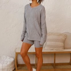 Logan Knit Shorts GREY 16 Logan Knit Shorts GREY -Heschung shop L4A8512 54716.1590396635