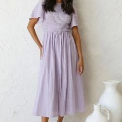 Macy Midi Dress LILAC