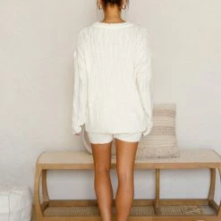 Logan Knit Shorts IVORY -Heschung shop L4A9406 84735.1588817457