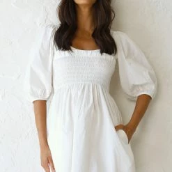 Abbey Mini Dress WHITE -Heschung shop L4A9413 1 61050.1632193448