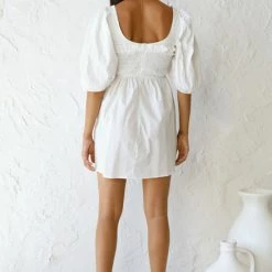 Abbey Mini Dress WHITE -Heschung shop L4A9435 19506.1632193449