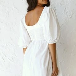 Abbey Mini Dress WHITE -Heschung shop L4A9438 1 91011.1632722668