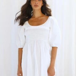 Abbey Mini Dress WHITE -Heschung shop L4A9451 45196.1632722667
