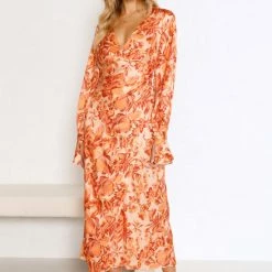 Tiarna Dress ORANGE FLORAL -Heschung shop L8A1408 24356.1655695624