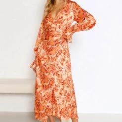 Tiarna Dress ORANGE FLORAL -Heschung shop L8A1409 64252.1655695624