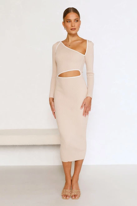 Reina Dress BEIGE 8 Reina Dress BEIGE - Image 6