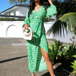 Yvonne Dress GREEN MULTI
