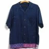 KAPITAL ALOHA SHIRT REMAKE | French Cloth Linen Bandana | Indigo 2 KAPITAL ALOHA SHIRT REMAKE | French Cloth Linen Bandana | Indigo -Heschung shop aloha shirt remake french cloth linen bandana indigo kapital 239682