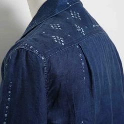 KAPITAL ALOHA SHIRT REMAKE | French Cloth Linen Bandana | Indigo 9 KAPITAL ALOHA SHIRT REMAKE | French Cloth Linen Bandana | Indigo -Heschung shop aloha shirt remake french cloth linen bandana indigo kapital 659440