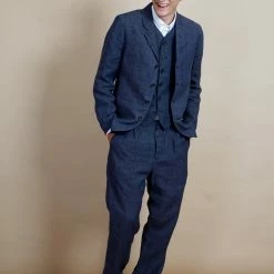 HANSEN GARMENTS ANKER | Casual Four Button Blazer | Blue Delave 11 HANSEN GARMENTS ANKER | Casual Four Button Blazer | Blue Delave -Heschung shop anker casual four button blazer blue delave hansen garments 544521