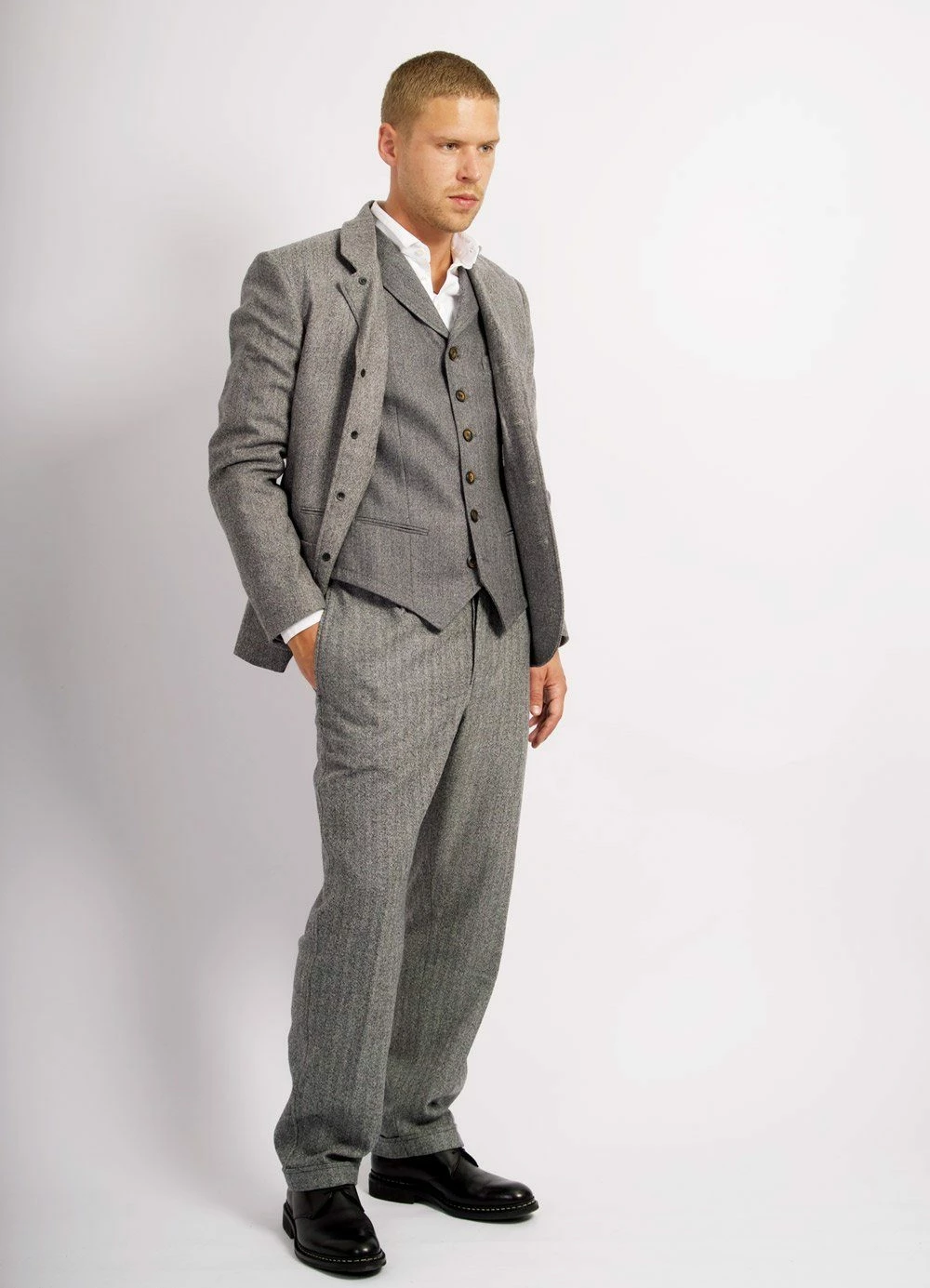 HANSEN GARMENTS ANKER | Classic Blazer | Grey Melange 7 HANSEN GARMENTS ANKER | Classic Blazer | Grey Melange - Image 5