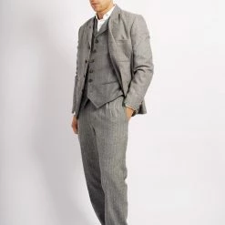 HANSEN GARMENTS ANKER | Classic Blazer | Grey Melange 15 HANSEN GARMENTS ANKER | Classic Blazer | Grey Melange -Heschung shop anker classic blazer grey melange 530 737252