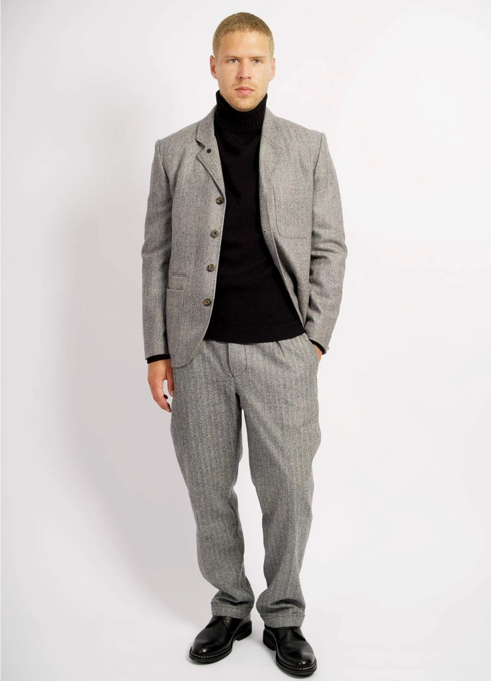 HANSEN GARMENTS ANKER | Classic Blazer | Grey Melange 10 HANSEN GARMENTS ANKER | Classic Blazer | Grey Melange - Image 8