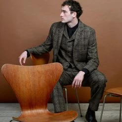 HANSEN GARMENTS ANKER | Four Button Classic Blazer | Checkered -Heschung shop anker four button classic blazer checkered hansen garments 159592