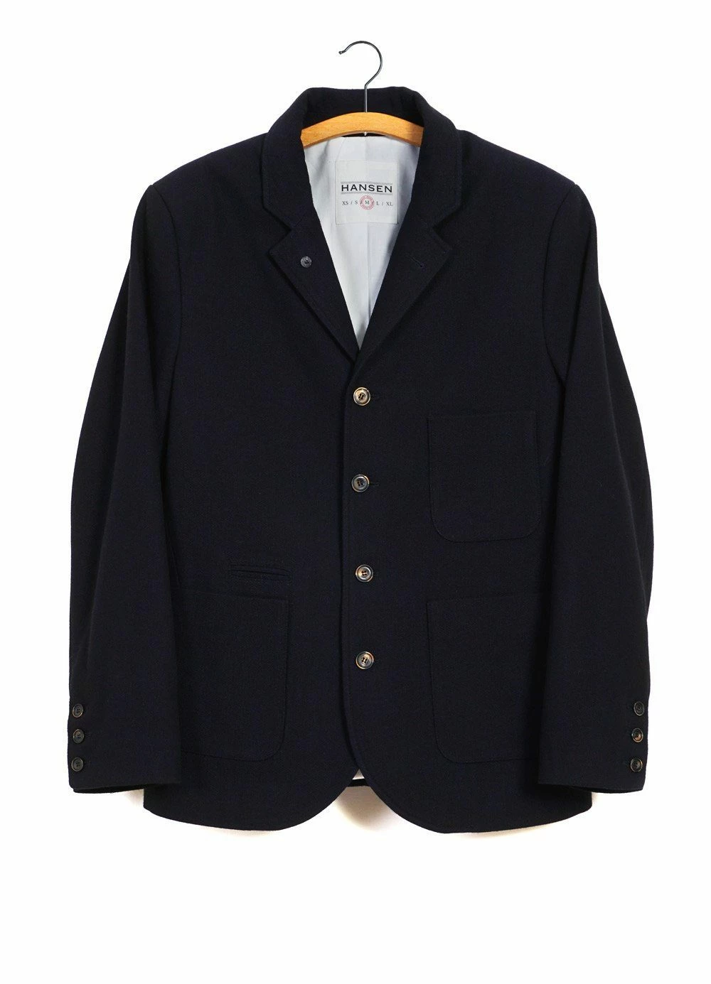 HANSEN GARMENTS ANKER | Four Button Classic Blazer | Deep Indigo 3 HANSEN GARMENTS ANKER | Four Button Classic Blazer | Deep Indigo