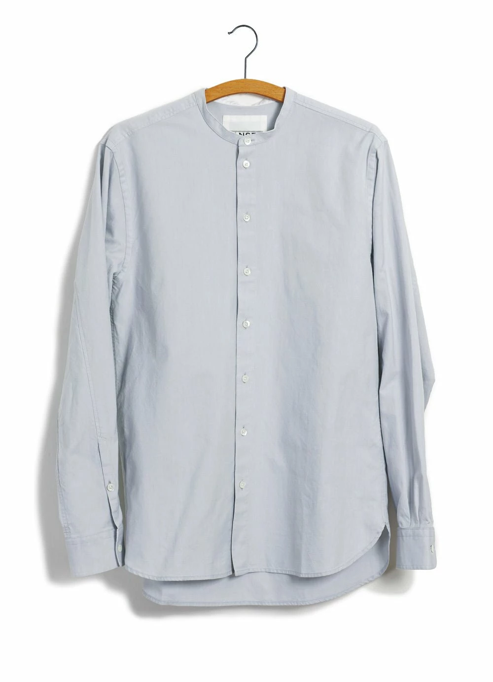 HANSEN GARMENTS ANTE | Collarless Shirt | Silver 3 HANSEN GARMENTS ANTE | Collarless Shirt | Silver