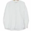HANSEN GARMENTS ANTE | Collarless Shirt With Chest Pocket | White 2 HANSEN GARMENTS ANTE | Collarless Shirt With Chest Pocket | White -Heschung shop ante collarless shirt white hansen garments 940161