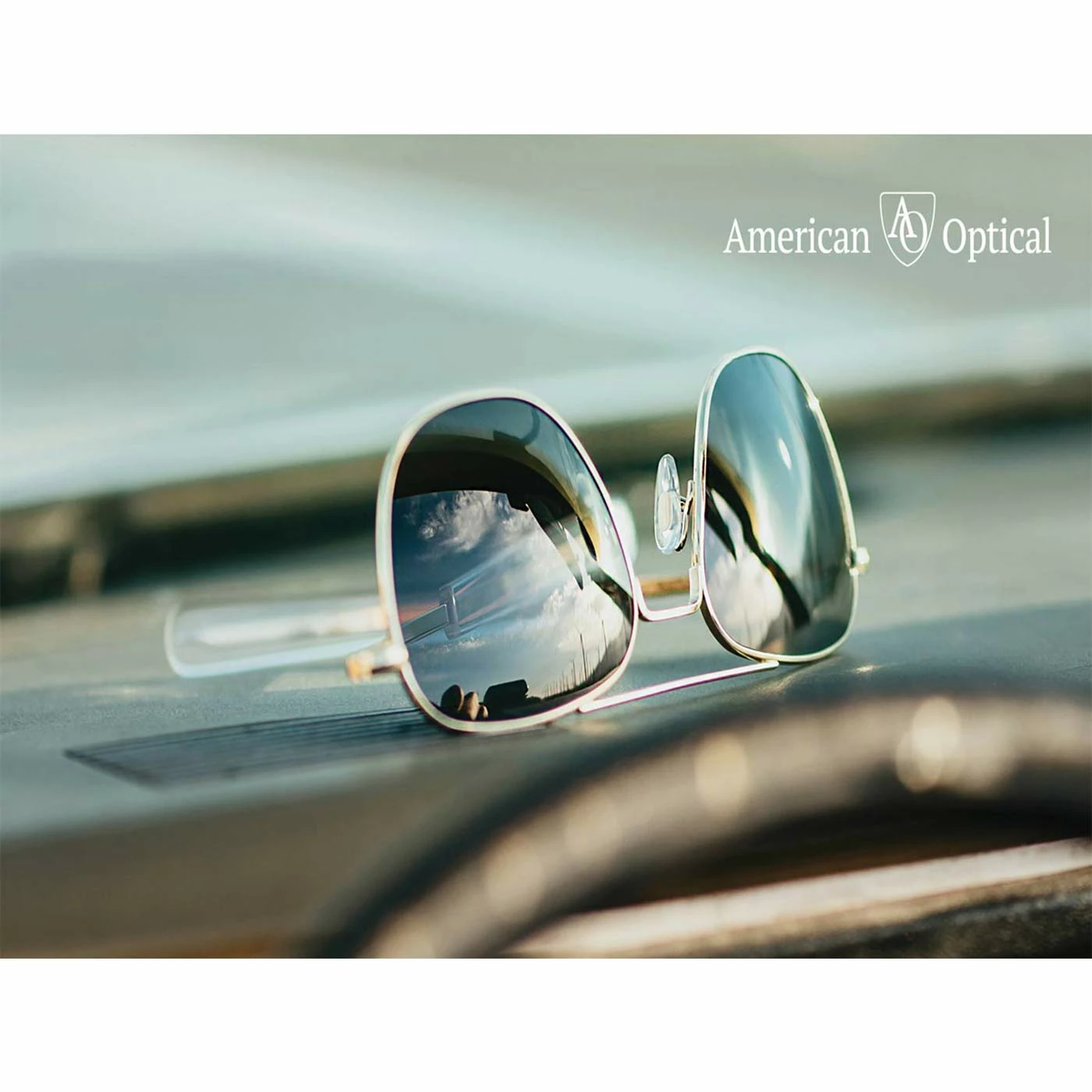 AO EYEWEAR | Original Pilot Sunglasses I Gold Grey 7 AO EYEWEAR | Original Pilot Sunglasses I Gold Grey - Image 5
