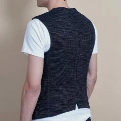 HANSEN GARMENTS BEN | Crew Neck Waistcoat | Black Hemp 10 HANSEN GARMENTS BEN | Crew Neck Waistcoat | Black Hemp -Heschung shop ben crew neck waistcoat black hemp hansen garments 777943