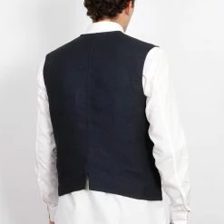 HANSEN GARMENTS BEN | Crewneck Waistcoat | 3-Tone Blue 9 HANSEN GARMENTS BEN | Crewneck Waistcoat | 3-Tone Blue -Heschung shop ben crewneck waistcoat 3 tone blue 100266