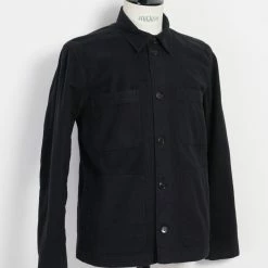 HANSEN GARMENTS BERTRAM | Refined Work Jacket | Dark Bluegrey -Heschung shop bertram refined work jacket dark bluegrey hansen garments 779744