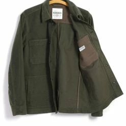 HANSEN GARMENTS BERTRAM | Refined Work Jacket | Dark Green 9 HANSEN GARMENTS BERTRAM | Refined Work Jacket | Dark Green -Heschung shop bertram refined work jacket dark green hansen garments 600593