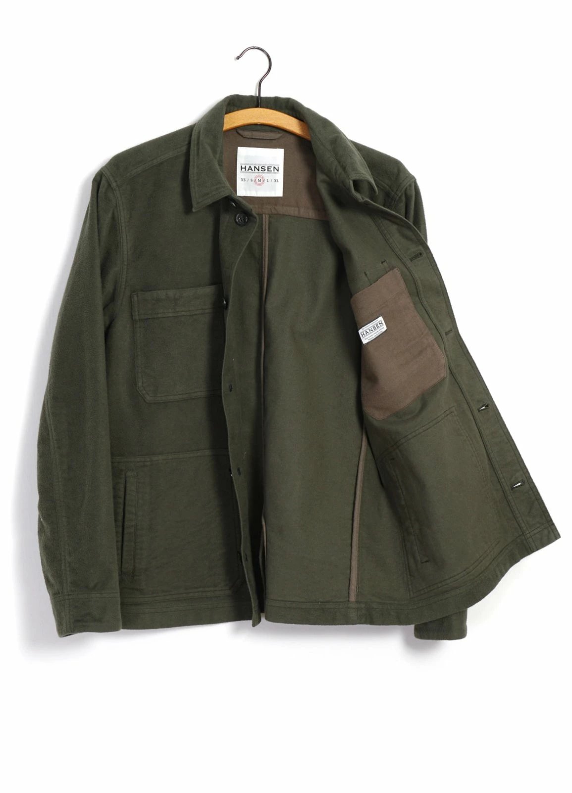 HANSEN GARMENTS BERTRAM | Refined Work Jacket | Dark Green 5 HANSEN GARMENTS BERTRAM | Refined Work Jacket | Dark Green - Image 3
