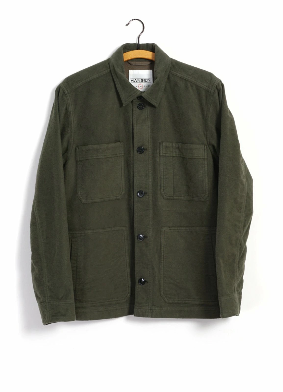 HANSEN GARMENTS BERTRAM | Refined Work Jacket | Dark Green 3 HANSEN GARMENTS BERTRAM | Refined Work Jacket | Dark Green