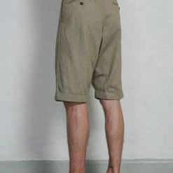HANSEN GARMENTS BIRK | Single Pleated Shorts | Safari 11 HANSEN GARMENTS BIRK | Single Pleated Shorts | Safari -Heschung shop birk single pleated shorts safari hansen garments 995036