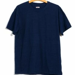 KAPITAL BLUE HANDS | IDG Jersey Crew T | Indigo