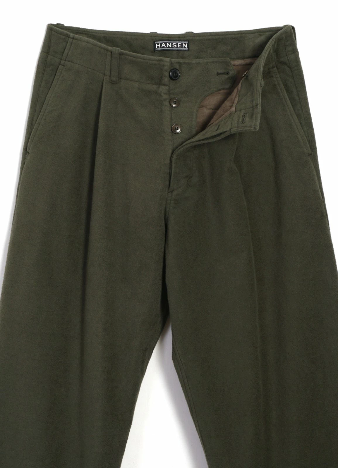 HANSEN GARMENTS BOBBY | Super Wide Pleated Trousers | Dark Green 8 HANSEN GARMENTS BOBBY | Super Wide Pleated Trousers | Dark Green - Image 6