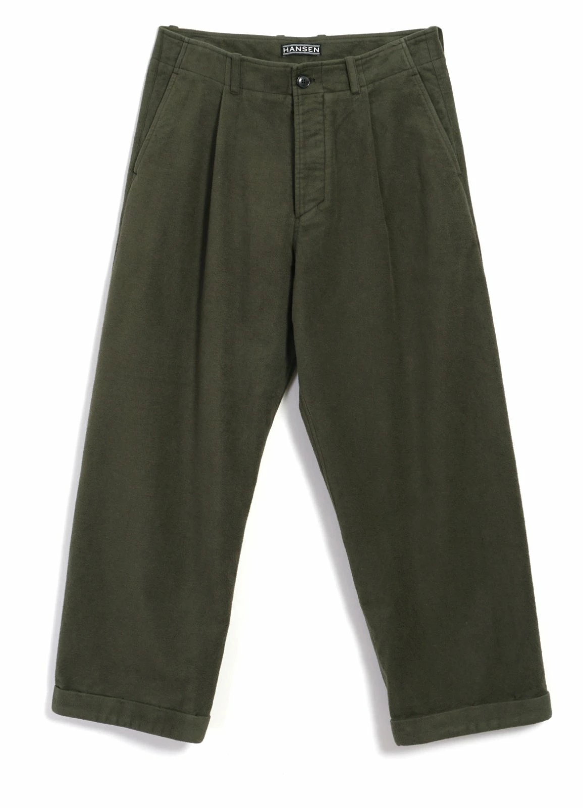 HANSEN GARMENTS BOBBY | Super Wide Pleated Trousers | Dark Green 3 HANSEN GARMENTS BOBBY | Super Wide Pleated Trousers | Dark Green