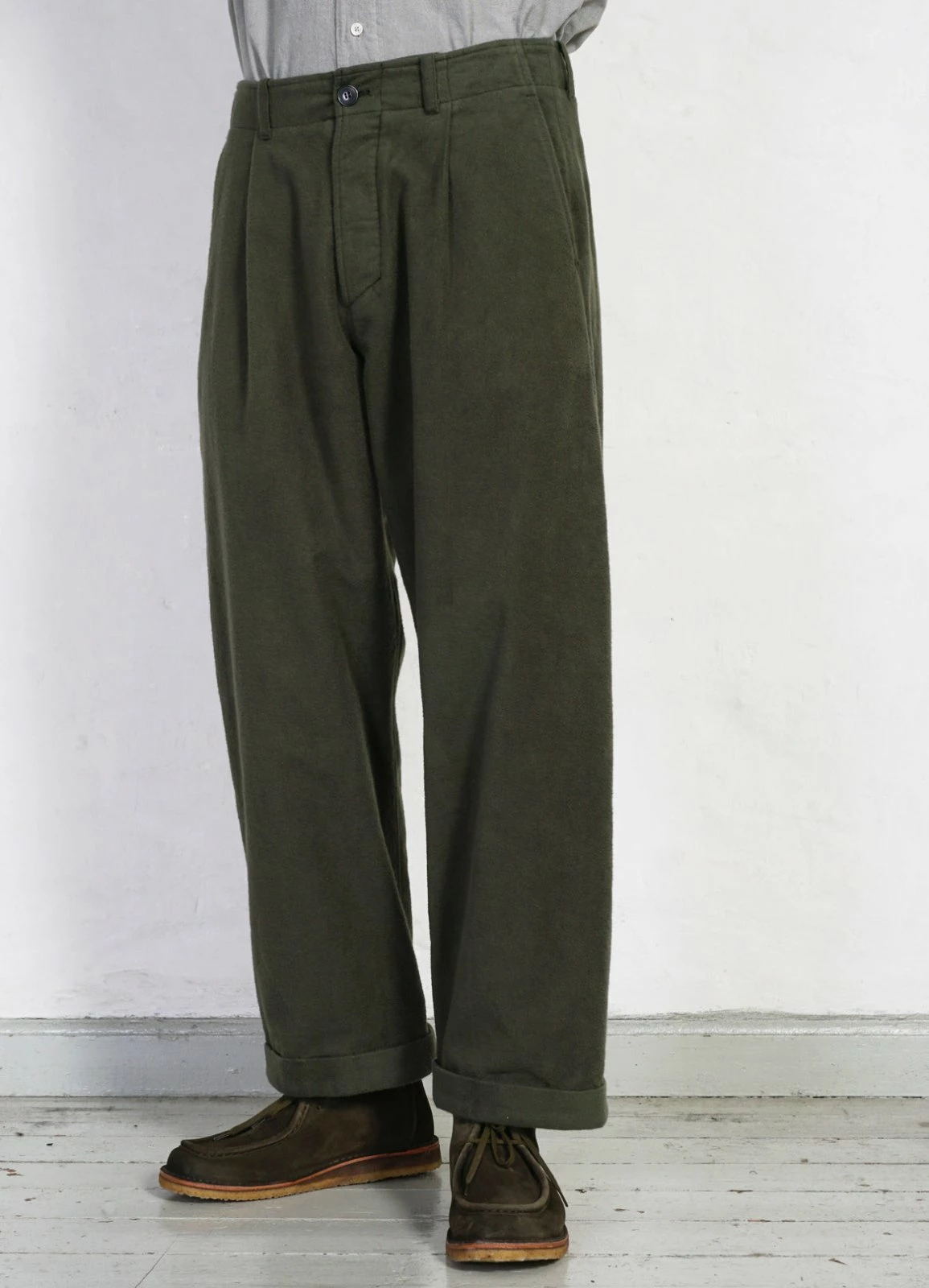 HANSEN GARMENTS BOBBY | Super Wide Pleated Trousers | Dark Green 4 HANSEN GARMENTS BOBBY | Super Wide Pleated Trousers | Dark Green - Image 2