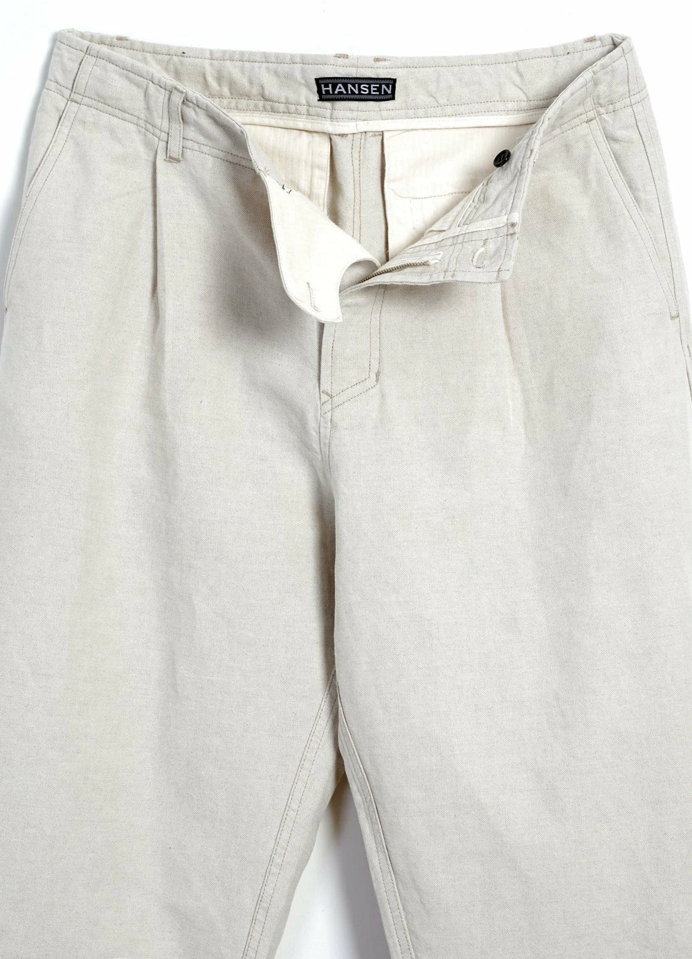 HANSEN GARMENTS BOBBY | Super Wide Pleated Trousers | Flax Nature 8 HANSEN GARMENTS BOBBY | Super Wide Pleated Trousers | Flax Nature - Image 6