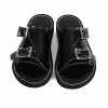 FERKER CALF LEATHER SANDAL | Buckle Sandal | Black