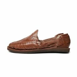 Chamula Cancun Leather Huarache | Slip On Vegetable Tanned Sandals | Brown 2 -Heschung shop cancun leather huarache slip on vegetable tanned sandals brown 2 chamula 787284