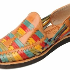 Chamula Cancun Leather Huarache | Slip On Vegetable Tanned Sandals | Multi -Heschung shop cancun leather huarache slip on vegetable tanned sandals multi chamula 476883