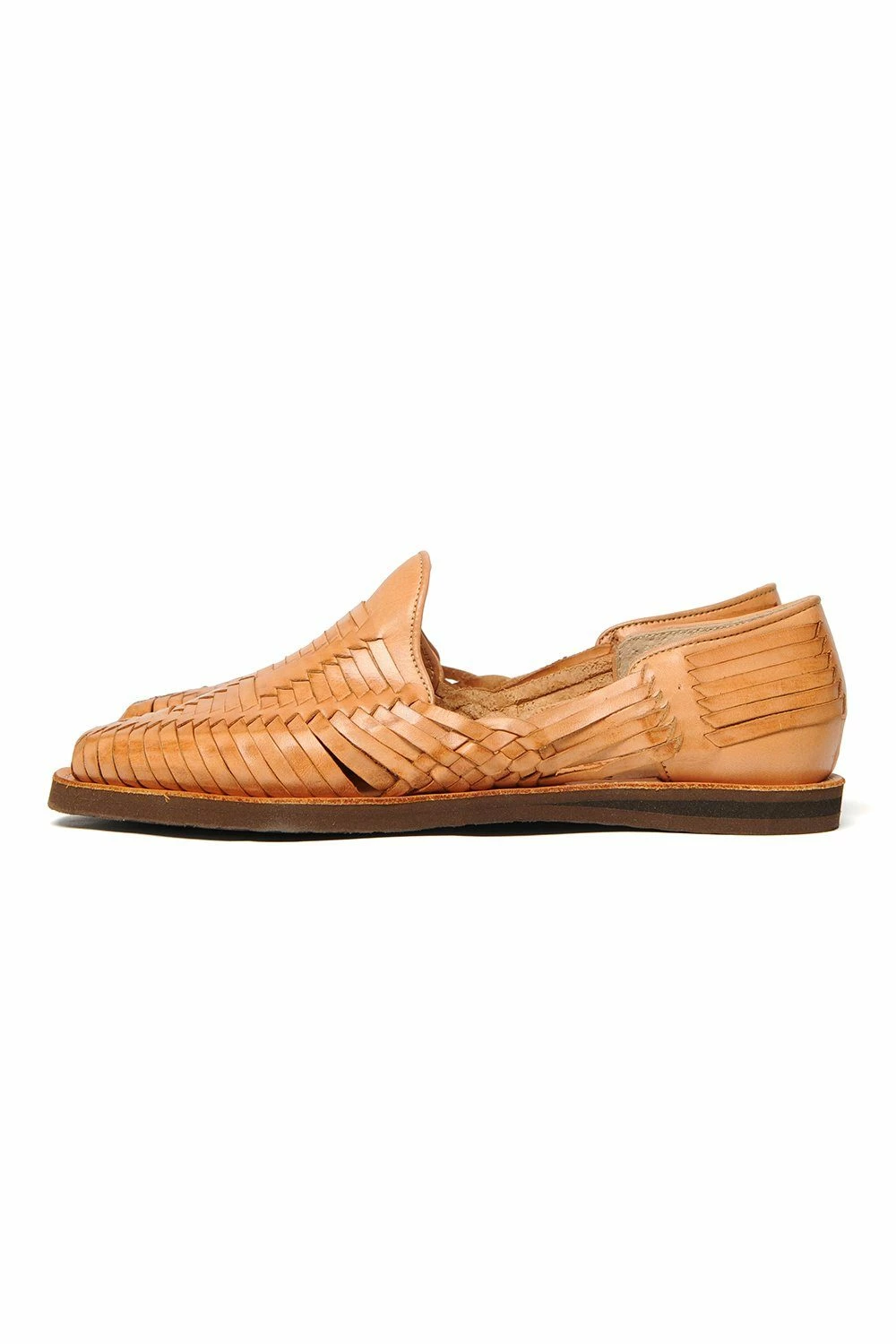 Chamula Cancun Leather Huarache | Slip On Vegetable Tanned Sandals | Tan 1 4 Chamula Cancun Leather Huarache | Slip On Vegetable Tanned Sandals | Tan 1 - Image 2