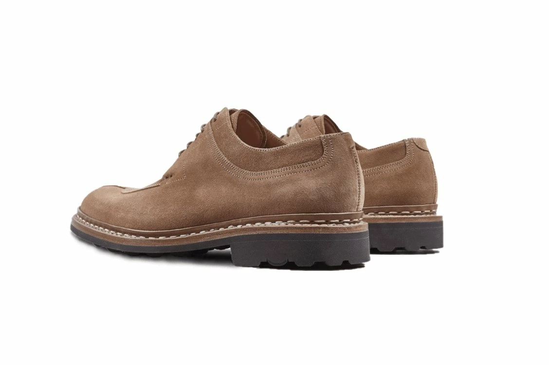 Heschung CATALPA | Water-resistant Suede Derby Shoe | Cream 4 Heschung CATALPA | Water-resistant Suede Derby Shoe | Cream - Image 2