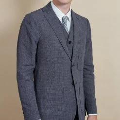 HANSEN GARMENTS CHRIS | Two Button Classic Blazer | River -Heschung shop chris two button classic blazer river hansen garments 146208