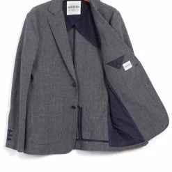 HANSEN GARMENTS CHRIS | Two Button Classic Blazer | River -Heschung shop chris two button classic blazer river hansen garments 960861