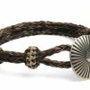 Chamula Concho Bracelet | Hand-woven Horsehair | Black/Natural