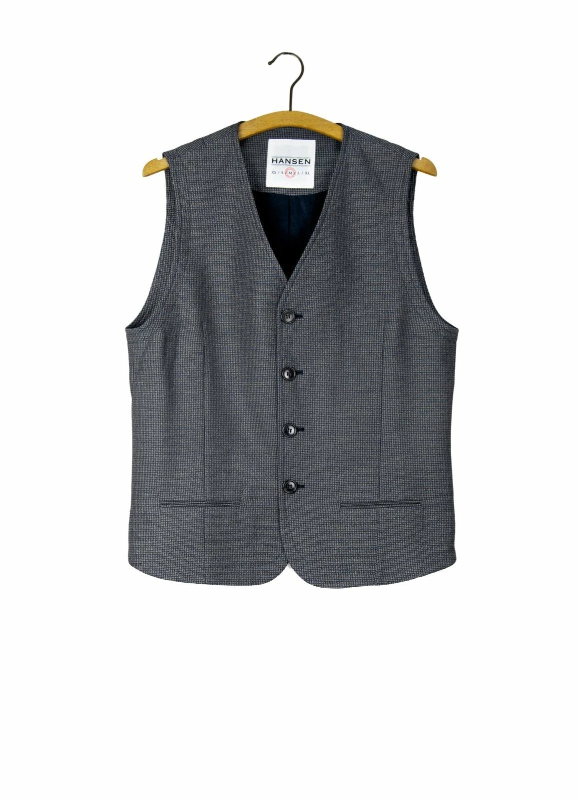 HANSEN GARMENTS DANIEL | Classic Casual Vest | Indigo Grey 3 HANSEN GARMENTS DANIEL | Classic Casual Vest | Indigo Grey