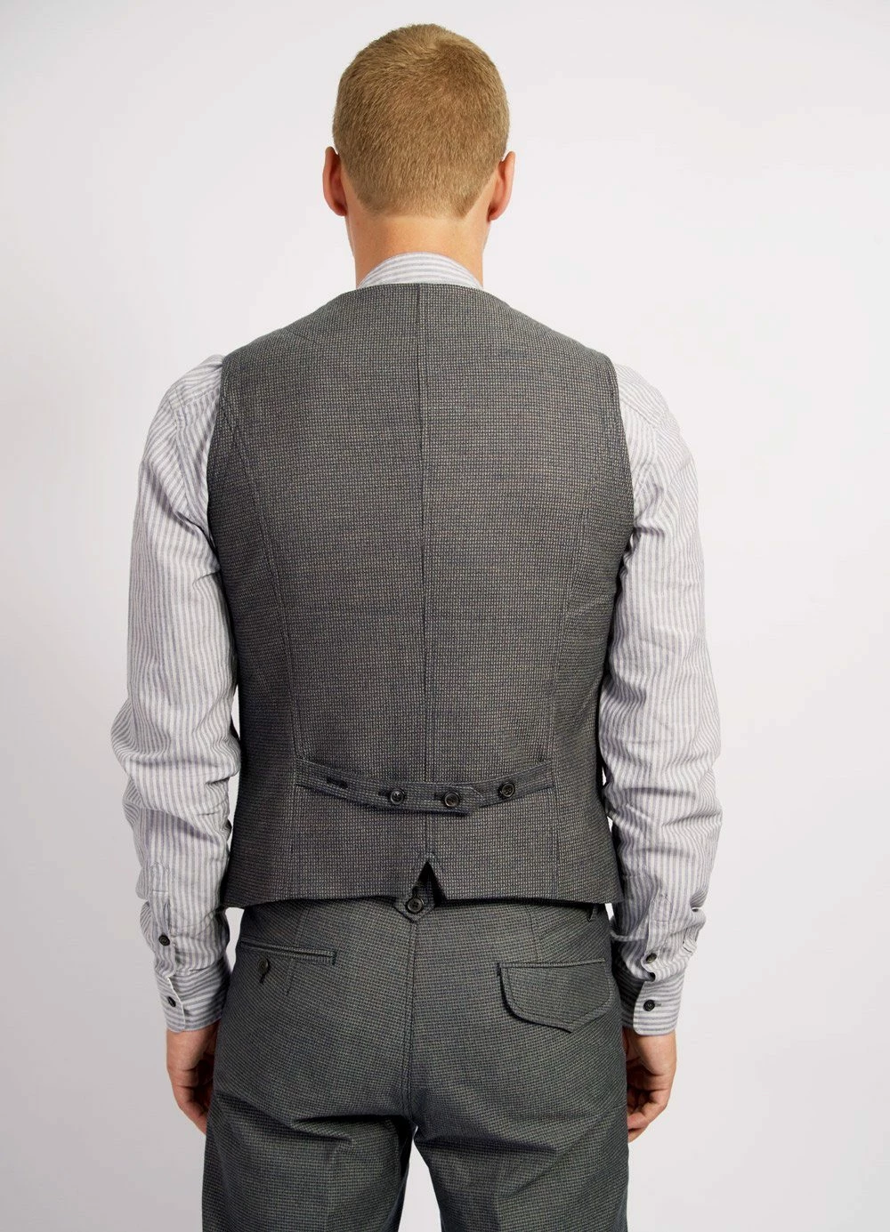 HANSEN GARMENTS DANIEL | Classic Casual Vest | Indigo Grey 5 HANSEN GARMENTS DANIEL | Classic Casual Vest | Indigo Grey - Image 3