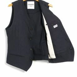 HANSEN GARMENTS DANIEL | Classic Waistcoat | Dark Blue 11 HANSEN GARMENTS DANIEL | Classic Waistcoat | Dark Blue -Heschung shop daniel classic waistcoat dark blue hansen garments 488626