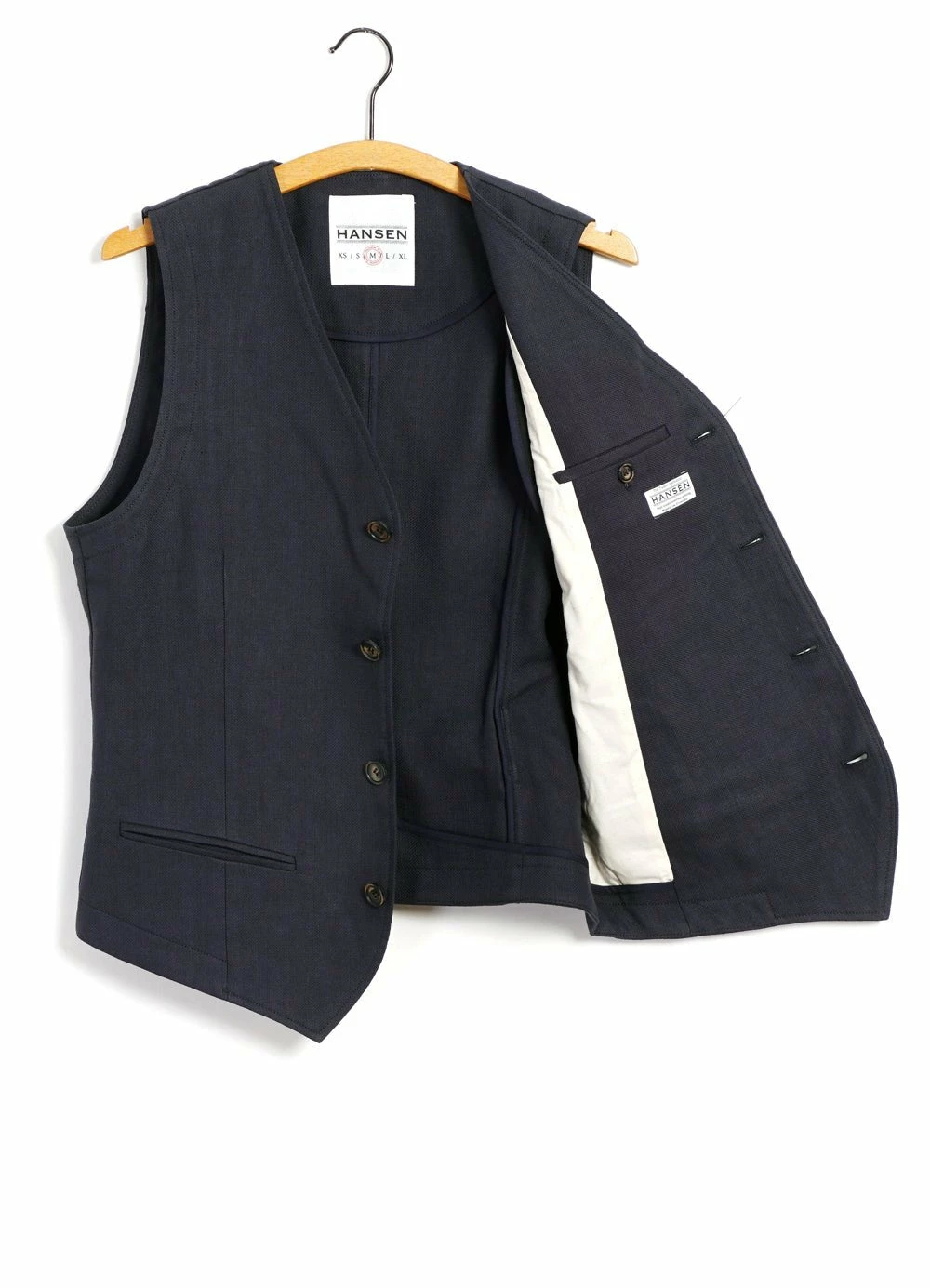 HANSEN GARMENTS DANIEL | Classic Waistcoat | Dark Blue 7 HANSEN GARMENTS DANIEL | Classic Waistcoat | Dark Blue - Image 5