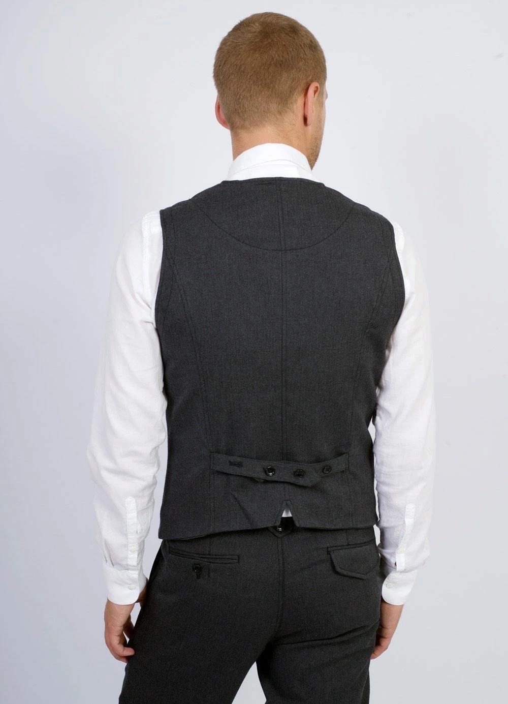 HANSEN GARMENTS DANIEL | Classic Waistcoat | Graphite 5 HANSEN GARMENTS DANIEL | Classic Waistcoat | Graphite - Image 3