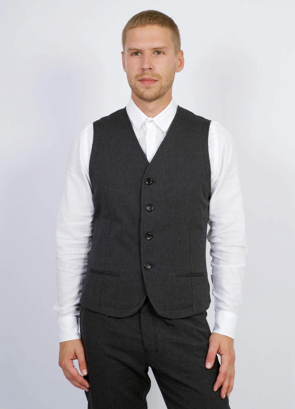 HANSEN GARMENTS DANIEL | Classic Waistcoat | Graphite 6 HANSEN GARMENTS DANIEL | Classic Waistcoat | Graphite - Image 4