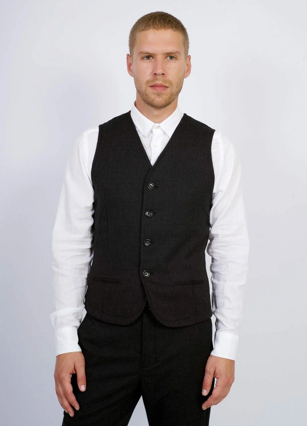 HANSEN GARMENTS DANIEL | Classic Waistcoat | Slate 4 HANSEN GARMENTS DANIEL | Classic Waistcoat | Slate - Image 2